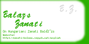 balazs zanati business card